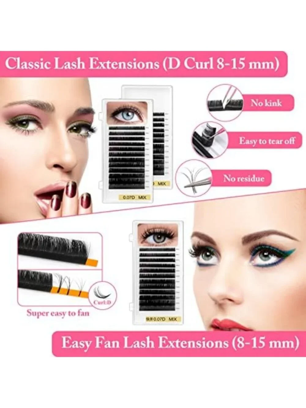 Comprehensive Eyelash Extension Practice Kit - 345 PCS with Mannequin Head